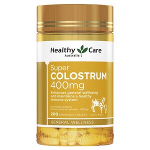 [PRE-ORDER] STRAIGHT FROM AUSTRALIA - Healthy Care Super Colostrum 400mg 200 Chewable Tablets